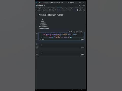 How to generate a Pyramid Pattern in Python - YouTube