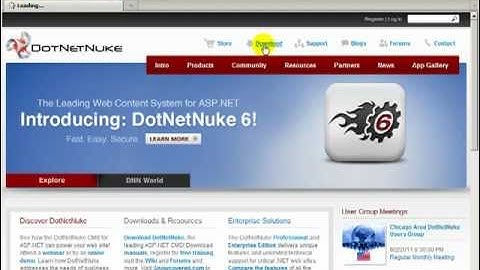 DotNetNuke Tutorial - How to Install DotNetNuke 6 part 1 of 2 - Video #247