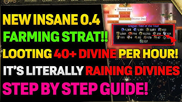NEW INSANELY Profitable 0.4 Farming Method! | Raining 40+ Divines Per Hour!!