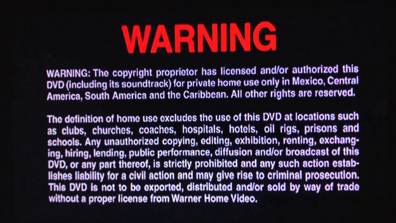 warner home video\u0027s multi languages copyright warning screens (2009 warner home video\u0027s multi languages copyright warning screens (2009)