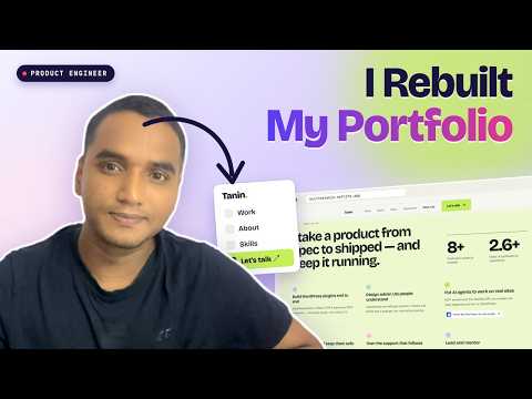 My New Developer Portfolio in 90 Seconds (Product Engineer) | Tanin Rahman | Software Developer