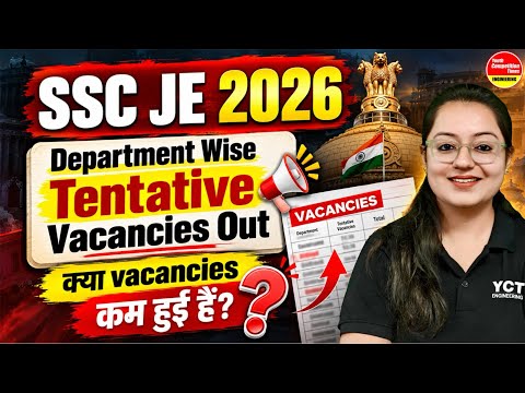 SSC JE 2026 | Department Wise Tentative Vacancies Out🔥 | Category Wise Vacancy Distribution😱