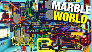 MONSTER Marble Run, RAINBOW Fountain and a BLENDER Challenge - Marble World