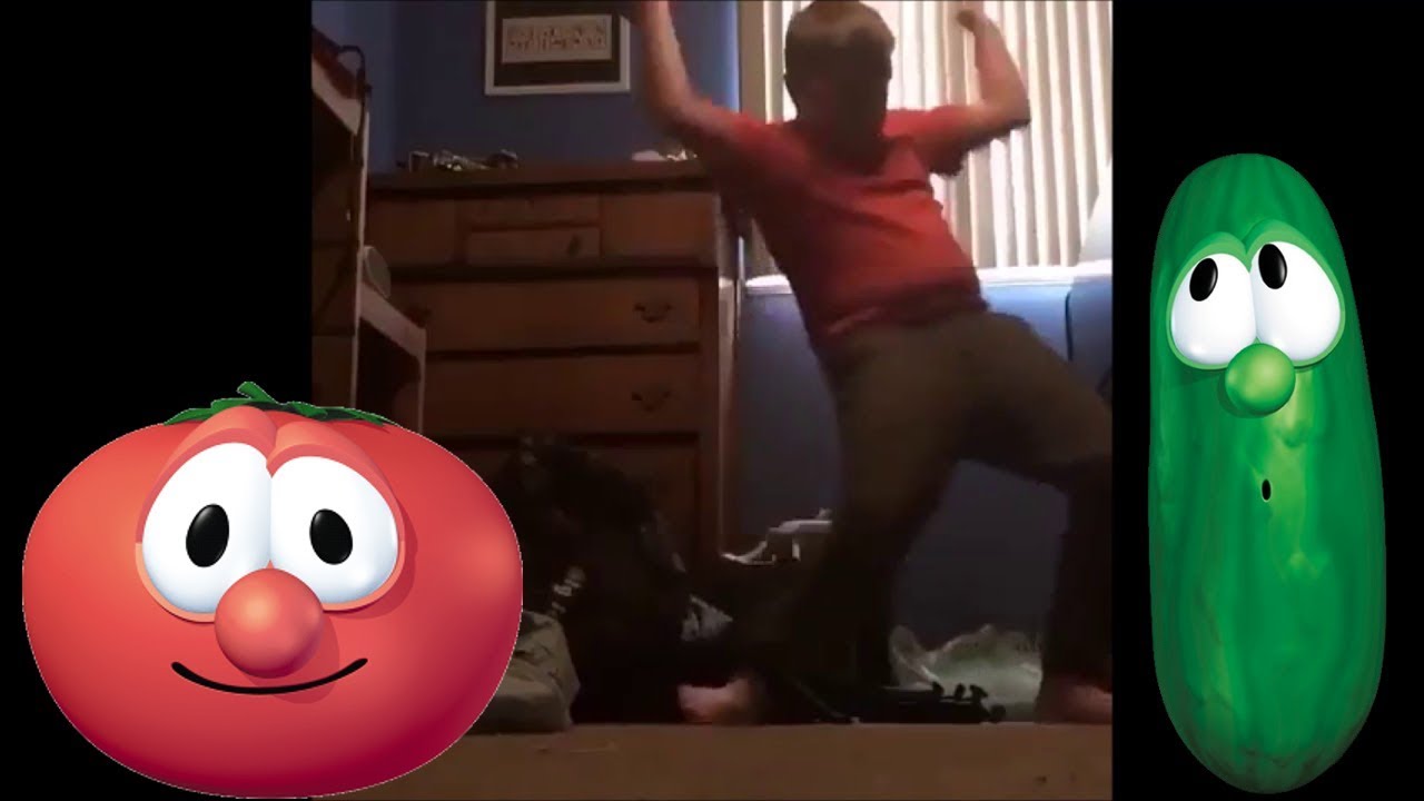  boogiedown Orange  Shirt Kid Dances to Veggie Tales YouTube