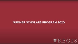 Summer Scholars Program