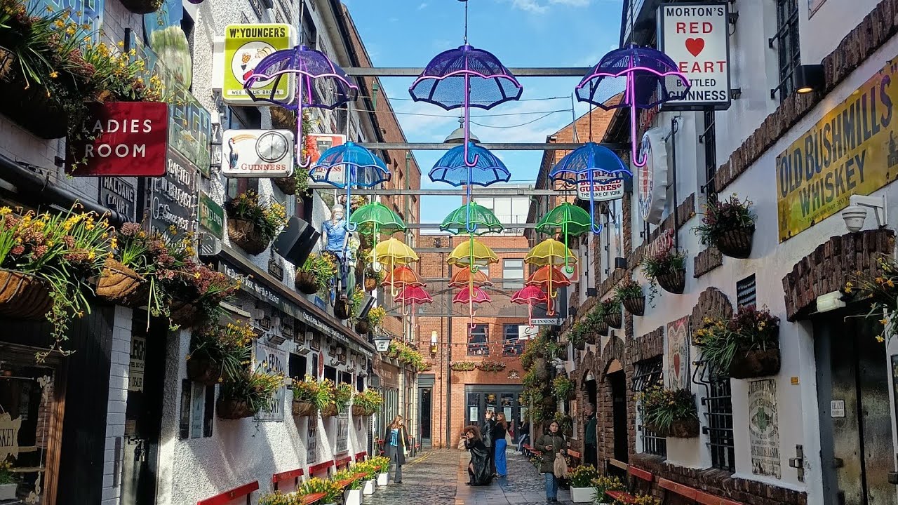 Umbrella Alley, Belfast Cathedral Quarter YouTube