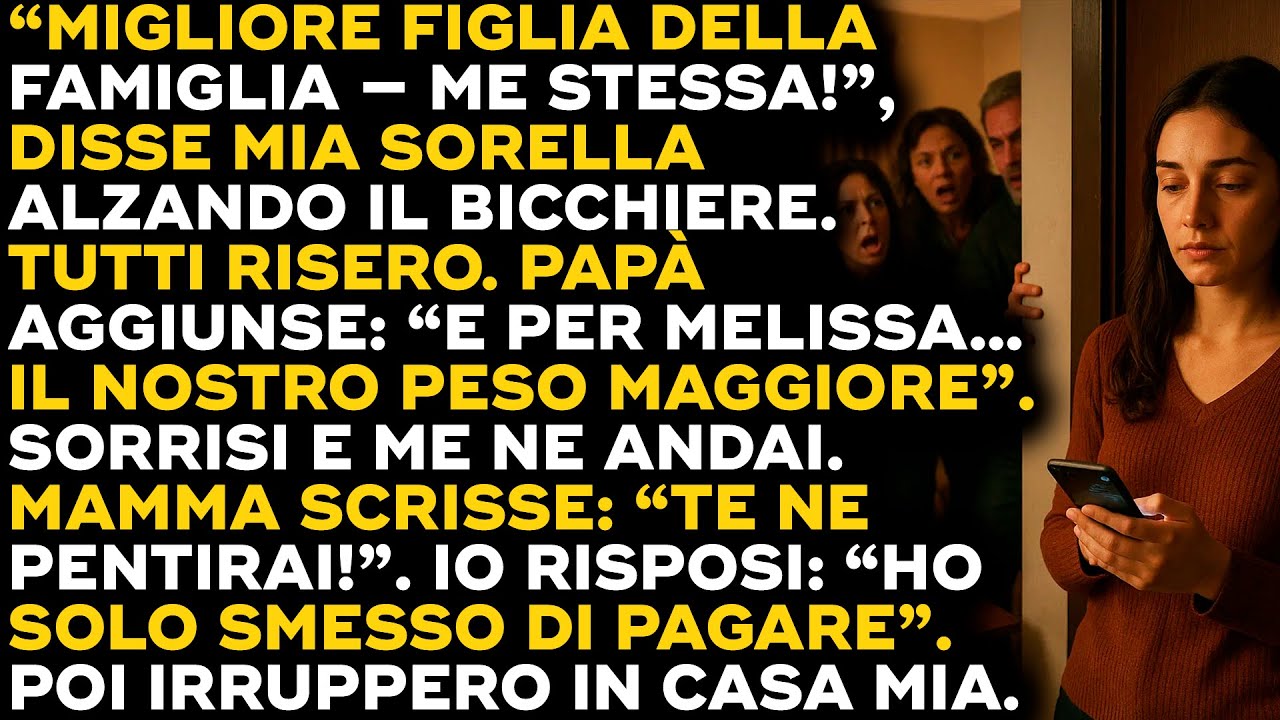Brindarono Chiamandomi Un Peso, Poi Irruppero Nel Mio Appartamento...