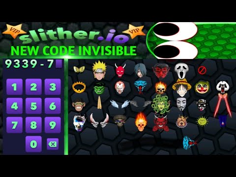 10 NEW SECRET CODES INVISIBLE - SLITHER.IO VIP 2.1 RELEASE - CODE