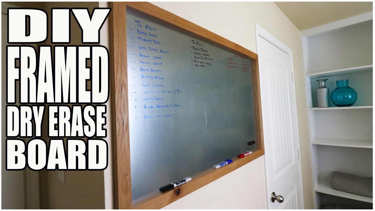 Giant Whiteboard for Wall DIY Cheap! Custom Marker Holder for Home Office &  Virtual School 