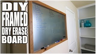 DIY FRAMED SHEET METAL DRY ERASE MARKER BOARD