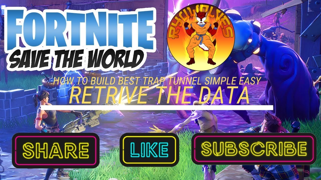 Fortnite STW Retrieve the Data How to build trap Tunnel's