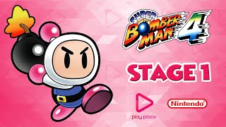 Super Bomberman 4 (1996) (SNES) (Emulador Snes9X) Playthrough-HD 