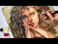 Watercolor painting process