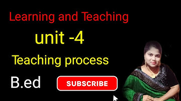 B.ed#learning and teaching #unit-4 teaching process #Andhra University #2nd semester