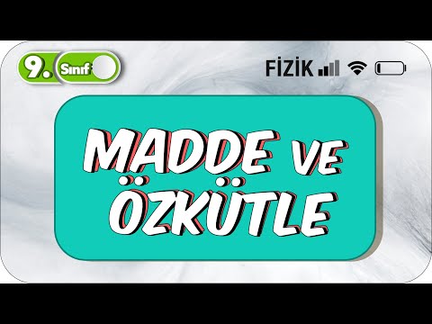 Madde ve Özkütle | Taktikli Anlatım | 9.Sınıf Fizik  #2023