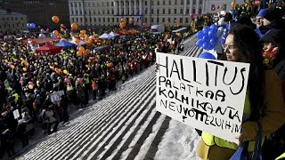 Una huelga general sin precedentes paraliza Finlandia