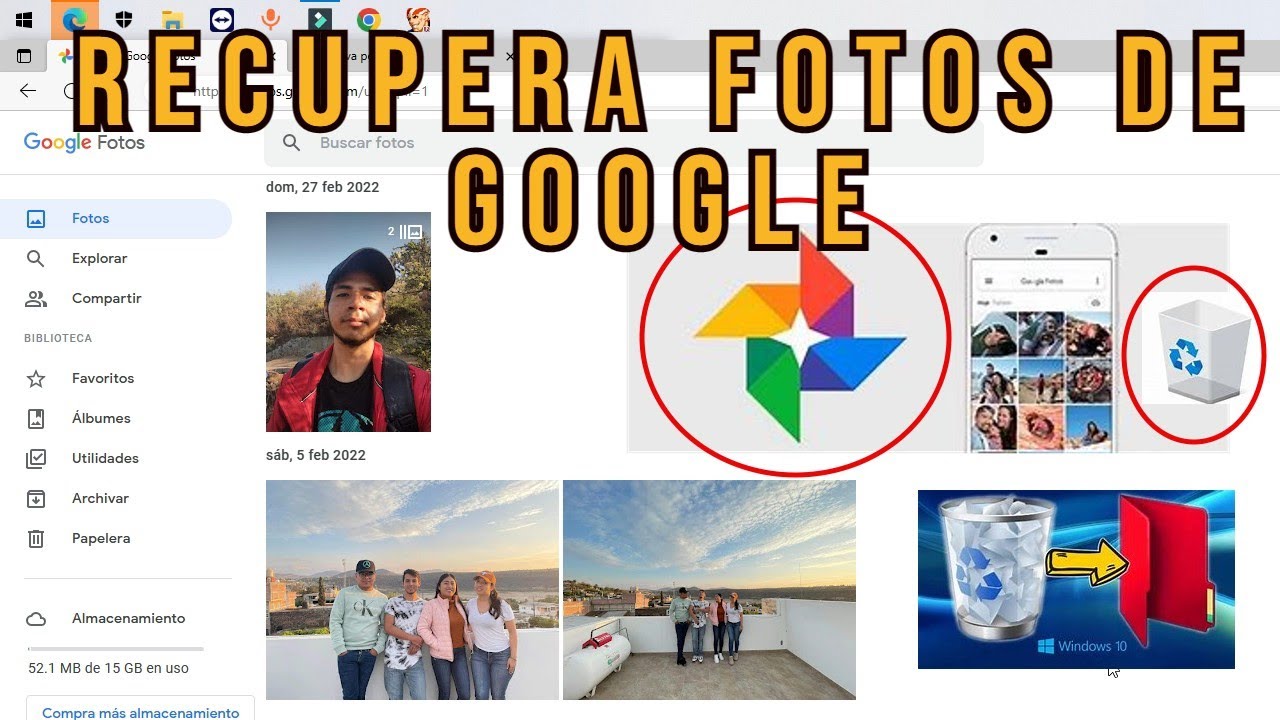 Cómo recuperar fotos borradas incluso de la papelera de Google fotos y ...