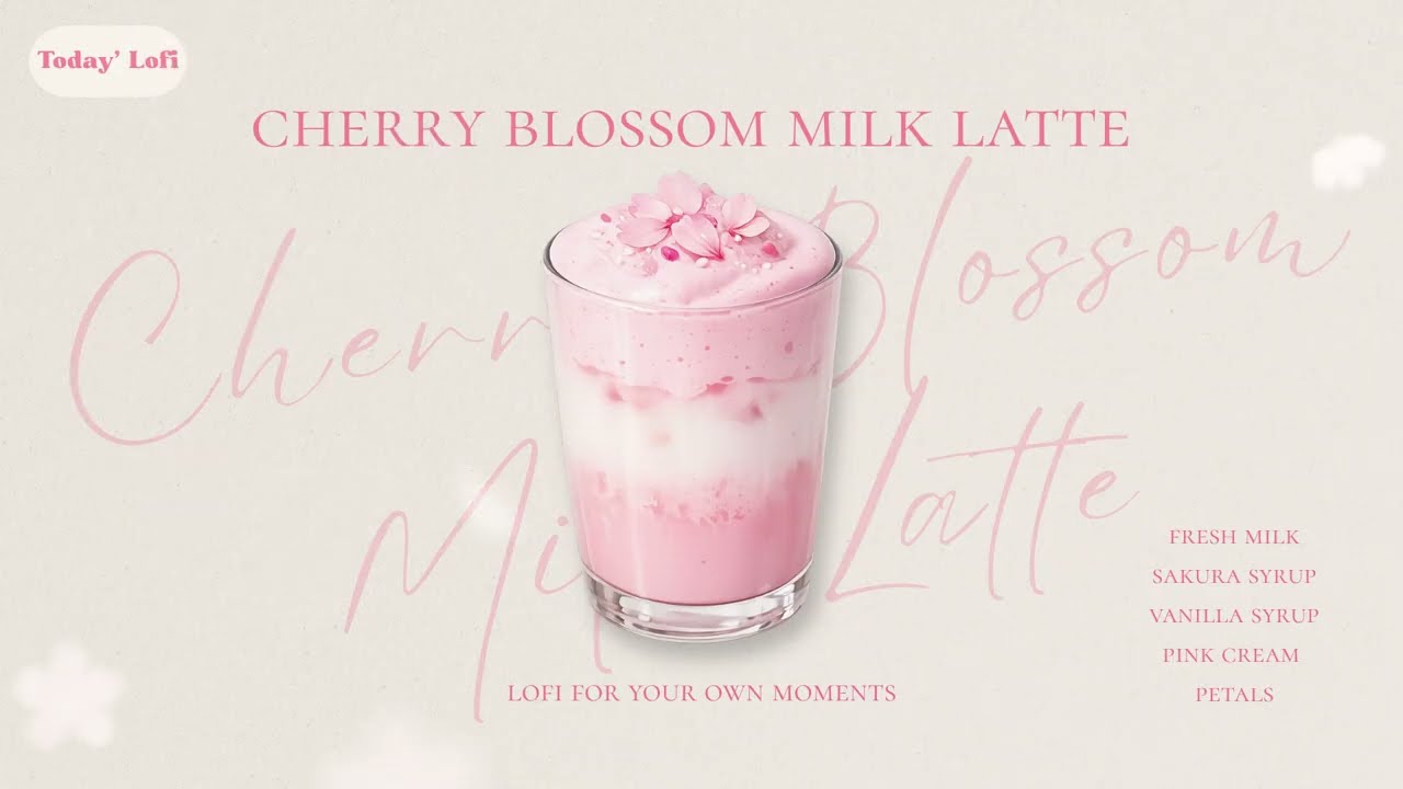 Cherry Blossom Milk Latte 🌸 Neo Soul R&B Lofi | Spring Cafe BGM for Study & Work [2Hours]