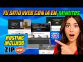 🔥 Crea tu Página Web con IA en 60 Segundos 🚀 ZipWP con Hosting Integrado