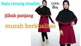 Adult Womens Swimwear-Maroon-Baju Renang Muslimah Jilbab Panjang-Baju Renang Wanita Muslim