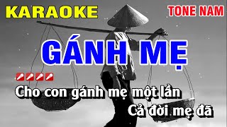 Video thumbnail of "Karaoke Gánh Mẹ Tone Nam Nhạc Sống Dễ Hát | Karaoke Hoàng Luân"