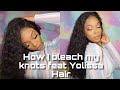 How I bleach knots on a closure @YolissaHair