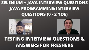 Automation Testing Interview For Freshers| Testing Interview Questions and Answers