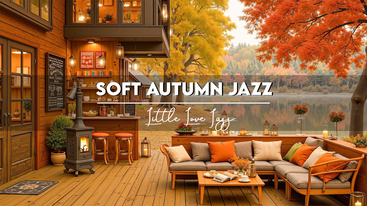 🍂 September Autumn Morning | Cozy Coffee Shop Ambience with Smooth Jazz Piano for Work & Relaxation