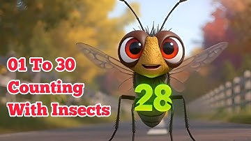 01 To 30 Counting With Insects | 3D Nursery Rhyme For kids | kids learning video | Counting 1 to 30 