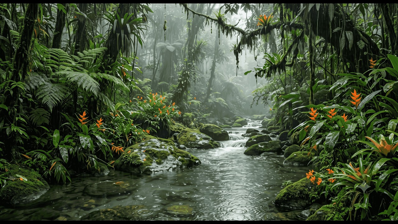 Deep Sleep Rain Ambience 🌲 Natural Rain Sounds at a Peaceful Forest Cabin