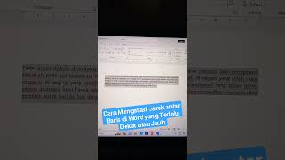 Download Lagu Cara Mengatasi Jarak antar Baris di Word yang Terlalu Dekat atau Jauh #short #shorts #shortfeed MP3