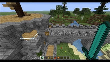 Minecraft: Lets Build A Kingdom Part 7: Finishing the walls & A look at some farms