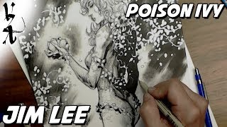 Jim Lee drawing Poison Ivy During Twitch Stream Content