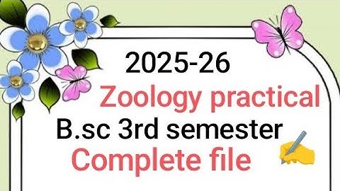 BSC 3rd semester zoology practical file #3rd semester #zoology
