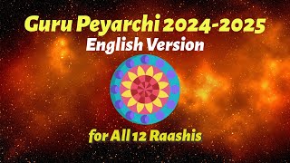 Guru Transit 2024-2025 || All 12 Signs || In English