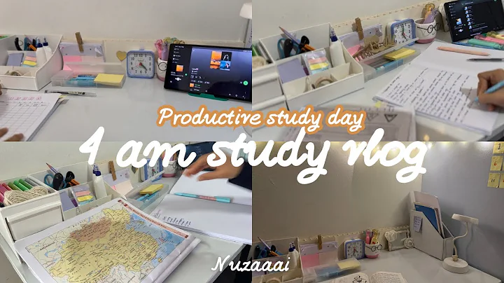 4:00am STUDY VLOG | Motivation | productive morning | lots of studying