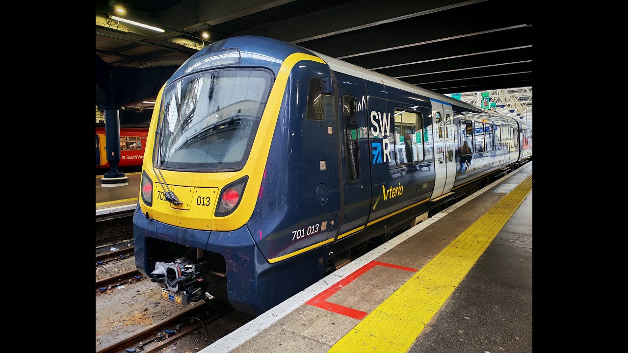 Riding SWR Class 701013 from London Waterloo to Earlsfield on 1D21 17/10/2025