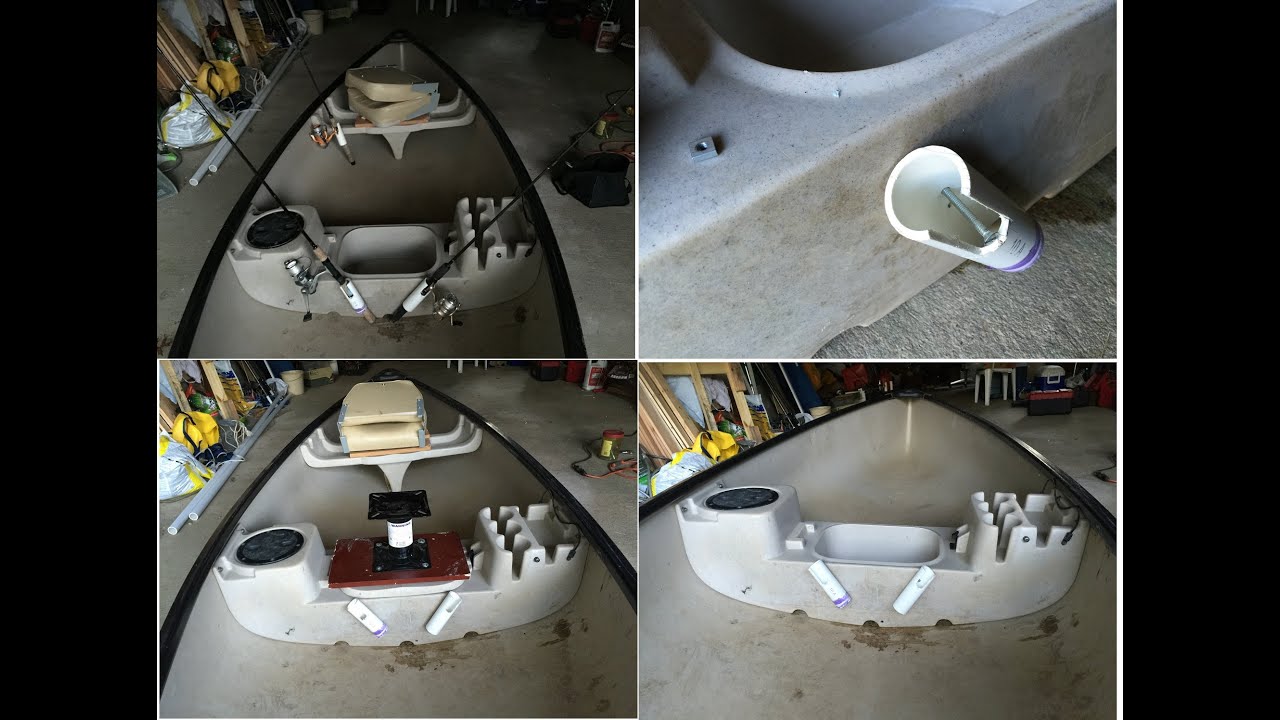 Trolling rod holder for my canoe - DIY - 3 of 4 (middle 