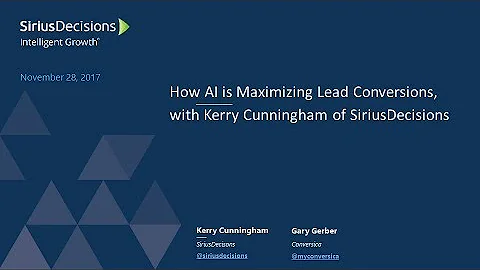 Webinar: SiriusDecisions Series - How AI is Maximi...
