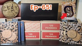 I searched $104 in pennies. What did we find? episode #65 coin roll hunting
