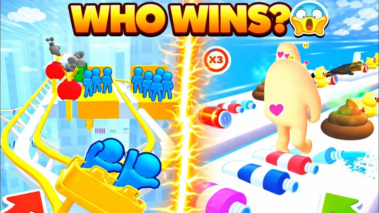 Runner Coaster vs Crushy Fingers 🔥 Crazy Challenge Battle!