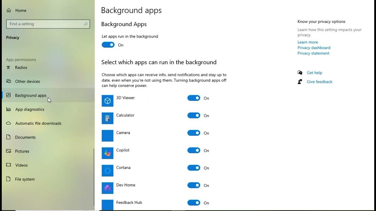 How To Turn Off Background Apps In Windows 10/11 - YouTube