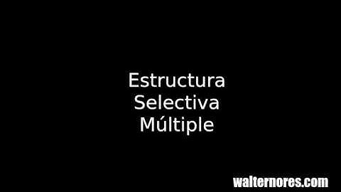 Estructuras de control