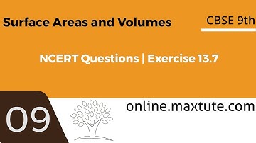 Chapter 13 Exercise 13.7 Q9 | Volume of Cones | NCERT Class 9 Math |