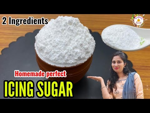 How to make Perfect bakery Icing Sugar with 2 ingredients at home. Confectioners Sugar Recipe 4