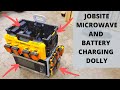 The ULTIMATE Jobsite Microwave & Charging Station Dolly! - Dewalt Tough System Tote & DCB104 Charger