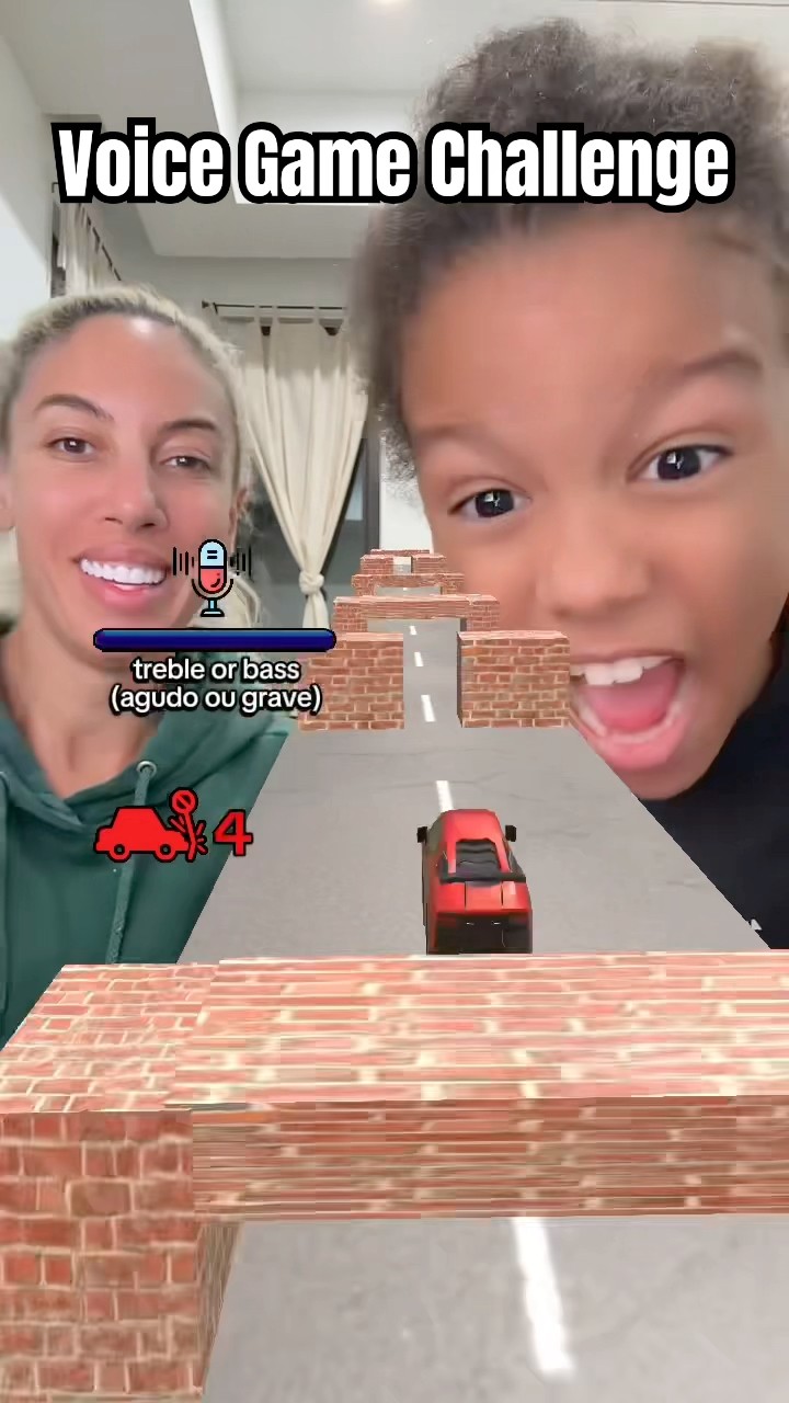 Mom and son trying voice game Challenge!! #shorts #challenge #family