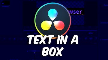 Davinci Fusion Text In A Box - Tutorial for Beginners