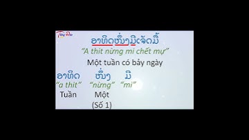 #shorts Nói ngày trong tuần bằng tiếng Lào-ອາທິດ