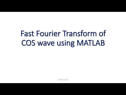 MATLAB Program for Fast Fourier Transform of COS wave